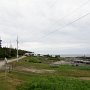 <p align=left>À Baie-Trinité, sur la route vers le phare, le camping de l'Astérie: les emplacements ont vue sur la mer. Nous n'y sommes que passées.